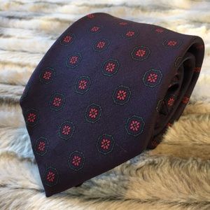 Frame silk tie - medallion print